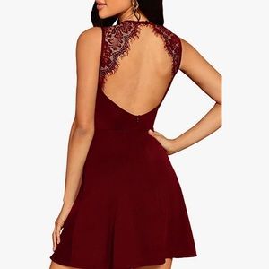 Burgundy cocktail dress